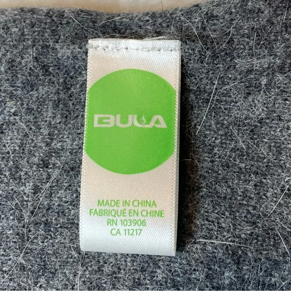 Bula Gray Wool Blend Tubular Scarf